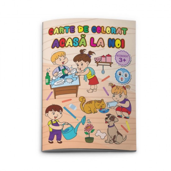 Carte de Colorat Daco A4, Model Acasa la Noi, 24 Pagini, Carte de Colorat Daco, Carte Colorat A4, Carte de Colorat A4 Daco, Carte de Colorat cu Modele, Carte de Colorat Copii, Carte de Colorat pentru Copii, Carte de Colorat cu Povesti