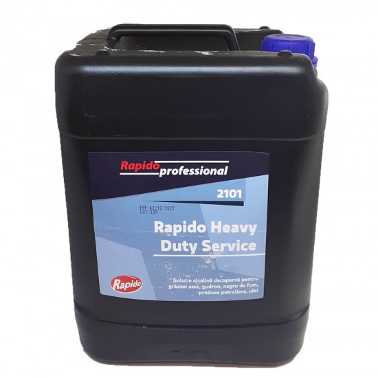 Solutie alcalina Heavy Duty Service Rapido, 8.77 L, Solutie Alcalina, Solutie Alcalina Rapido, Solutie Rapido, Solutie Alcalina Degresanta, Solutie Alcalina de Curatare, Solutie Curatare, Solutie Curatare Rapido  