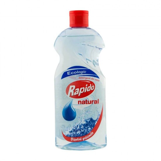 Detergent de Vase RAPIDO Ecologic, 500 ml, Dizolva Grasimile, Detergent Manual Vase, Detergent de Spalat Vase, Degresant pentru Vase, Detergent Lichid pentru Vase, Detergent Impotriva Grasimilor, Detergent Vase Profesional, Degresant Vase