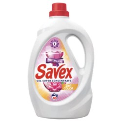 Detergent de Rufe Lichid SAVEX 2 in 1 Parfum Lock Color, 2.2L, 40 Spalari, Detergent Lichid pentru Rufe, Detergent Automat pentru Haine, Detergenti Lichid pentru Haine, Solutii Curatare a Hainelor