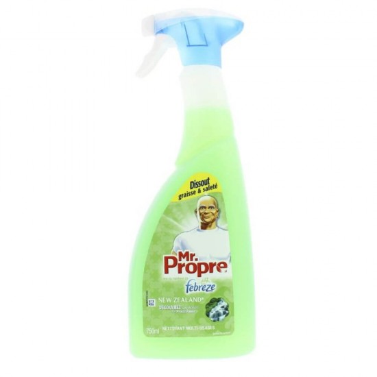 Detergent Spray Universal Mr. Proper Febreze, 750 ml, Detergent Lichid pentru Multisuprafete, Solutie pentru Faianta, Detergent Lichid pentru Gresie, Solutie Universala de Curatat, Solutie Spray Universala, Detergent Lichid pentru Uz Casnic