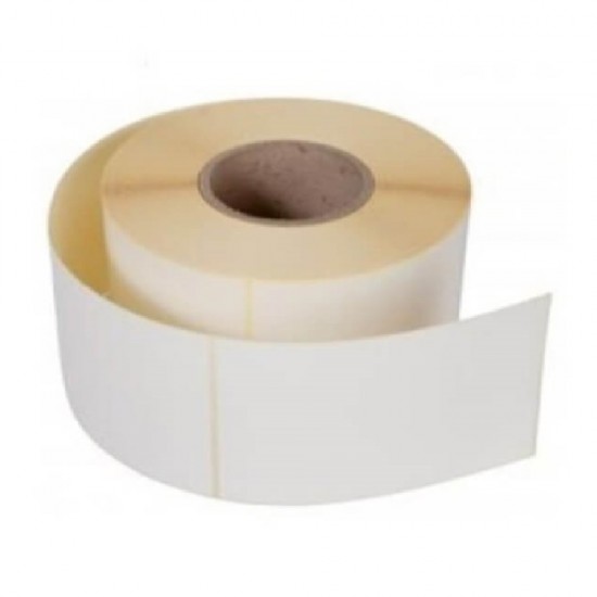 Etichete Semilucioase 80x60 mm, 600 Etc/Rola, Autocolant Semilucios cu Adeziv Permanent