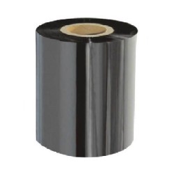 Ribon cu Ceara (WAX) Negru, 60mm x 300m, INK OUT - Ideale pentru Etichete Semilucioase