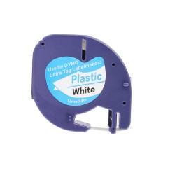 Banda Continua Etichete i-Aicon Compatibila Dymo Letratag DY91200, Alba, 12mm x 4m, Banda Continua Etichete Compatibila Dymo Letratag DY91200, Banda Continua Etichete pentru Dymo Letratag DY91200, Banda Compatibila Dymo Letratag DY91200