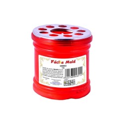 Candela Faclia Mold T15, cu Capac, 16 h Timp de Ardere, Candela Faclia T15, Candela T15, Candele Faclia Mold, Candela din Plastic, Candela cu Capac, Candela Rosie, Candela de Plastic cu Capac Metalic, Candele cu Capac, Candele Rosii