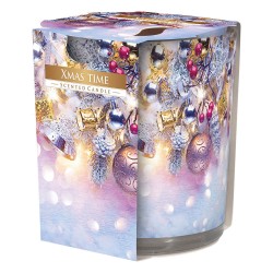 Lumanare Parfumata in Pahar de Sticla Aura Christmas Time, Parfum Dulce, Lumanare Pahar de Sticla, Lumanare Aura, Lumanare Pahar de Sticla Aura, Lumanare Aromatica, Lumanare Decorativa, Lumanare Parfumata Decorativa