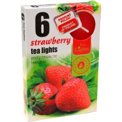 Lumanari Pastile Parfumate cu Capsuni, 6 Buc/Set, Timp de Ardere 4.5 h, Lumanare Parfumata, Lumanari Parfumate pentru Camera, Lumanari Parfumate Decorative