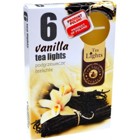  Lumanari Pastila Parfumate cu Vanilie, Timp de Ardere 4.5 h, 6 Buc/Set, Lumanare Parfumata, Lumanari Parfumate pentru Camera, Lumanari Parfumate Rotunde