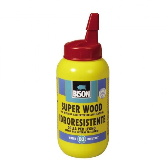 Adeziv pentru Lemn Bison Super Wood D3, 250 g,  Adeziv pentru Lemn, Adezive pentru Cadre Ferestre, Amenajari Interioare, Adeziv pentru Mobilier, Adeziv Cadre din Lemn pentru Ferestre, Adeziv pentru Panouri din Lemn