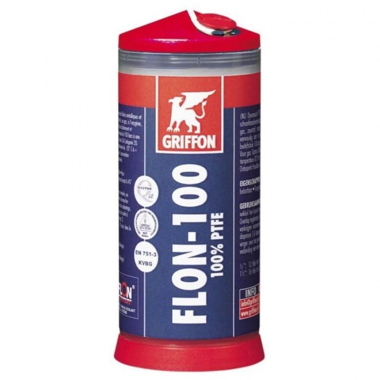 Fir Telfon Griffon Flon 100, 175m, Alb, Certificat GASTEC, pentru Etansare Conexiuni Filetate din Metal sau Plastic, Fir de Etansare din PTFE, Fir de Teflon PTFE, Fire de Teflon, Fire de Etansare Imbinari Filetate, Fir Etansare Instalatii Sanitare