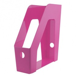 Suport Vertical Documente ECADA, Material Plastic, Roz, Suport Documente, Suport Documente Roz, Suport Documente din Plastic, Suport Documente Birou, Organizator Documente, Organizator Reviste, Organizator Dosare