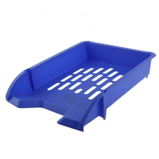 Suport Orizontal Documente ECADA, Material Plastic, Culoare Albastra, Suport Documente, Tavita Documente, Suport Documente din Plastic, Suport Documente Birou, Organizator Documente, Organizator Reviste, Organizator Dosare