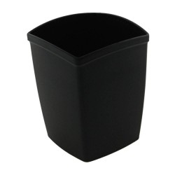 Suport Instrumente de Scris ECADA, Dimensiuni 7.7x7.5x9.2 cm, Plastic, Negru, Suport pentru Pixuri, Suport pentru Pensule, Suport pentru Creioane, Suport pentru Markere, Suport Pixuri Birou, Organizator Pixuri, Suport Instrumente de Scris Birou