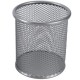Suport Birou Cilindric ECADA, 9x10 cm, Plasa Metalica, Argintiu, Suport pentru Pixuri, Suport pentru Pensule, Suport pentru Creioane, Suport pentru Markere, Suport Pixuri Birou, Organizator Pixuri, Suport Instrumente de Scris Birou