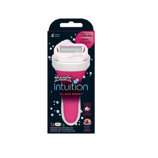 Aparat de Epilat Wilkinson Intuition Island Berry, 1 Buc/Set, Aparat de Epilat, 4 Lame, Wilkinson Intuition Island Berry Femei, Aparat de Epilat pentru Femei