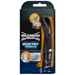 Aparat de Ras Wilkinson Quattro Titanium Precision, Aparat de Ras Clasic, Aparat de Ras cu Rezerva, Aparat de Ras cu Rezerve, Aparat de Ras cu Lame, Aparat de Ras Profesional, Aparat de Ras pentru Barbati