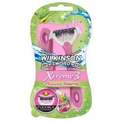 Aparat de Ras Wilkinson Xtreme 3 Beauty Sensitive, 4 Buc/Set, Wilkinson Xtreme 3 Femei, Aparat de Ras pentru Femei, Femei Xtreme 3 Beauty Sensitive, Aparat de Ras 4 Bucati