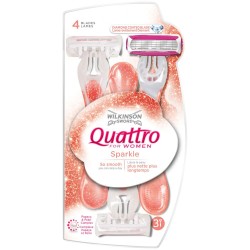 Aparat de Ras Wilkinson Quattro for Woman Sparkle, 3 Buc/Set, Wilkinson Quattro for Woman Femei, Aparat de Ras pentru Femei