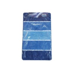 Set 3 Covorase Baie NOVA HOME, 80x50 cm, Polipropilena Albastru/Alb, Set Covorase Baie, Covorase pentru Baie, Covoras pentru Baie, Covorase de Baie Plusate, Pres pentru Baie, Presuri de Baie, Covorase de Baie Antialunecare