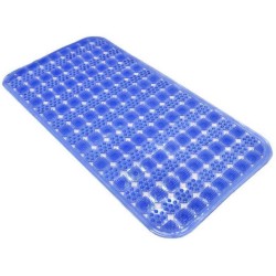 Covoras Baie OPTIM DEKO, 67x37 cm, Ventuze din PVC, Albastru, Covorase pentru Cada, Covoras pentru Cabina de Dus, Covorase pentru Baie, Covoras pentru Baie, Covorase de Baie cu Ventuze, Covorase Mici pentru Baie din Plastic