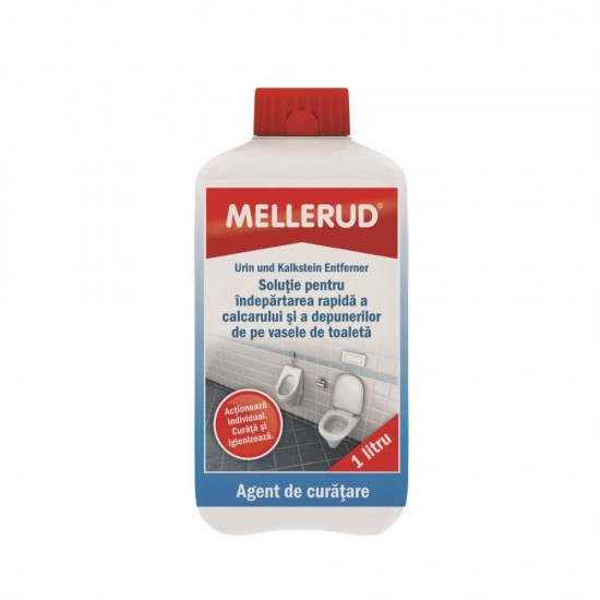 Solutie pentru Indepartarea Calcarului Mellerud, 1 L, Solutie Anti Calcar, Solutie Anticalcar, Solutie Indepartare Calcar, Solutie pentru Indepartarea Depunerilor de Piatra, Solutie Depuneri Piatra, Detartrant, Detartrant Baie
