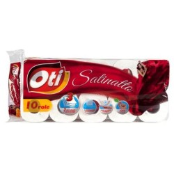 Hartie Igienica OTI Satinatto, 3 Straturi, 10 Role/Bax, 135 Foi/Rola, Latime 12 cm, Hartie Igienica fara Parfum, Hartie Igienica la Bax, Hartie Igienica Alba, Hartie Igienica Volare