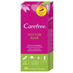 Absorbante Zilnice Carefree Panty Liners Cotton Aloe, 20 Buc/Set, Absorbante de Zi, Tampoane Zilnice, Absorbante de Zi Carefree Panty Liners Cotton Aloe, Tampoane Zilnice Carefree, Set Absorbante Zilnice, Pachet Absorbante de Zi