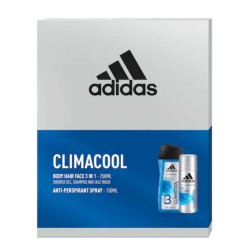 Set 2 Cosmetice Barbati Adidas ClimaCool, Antiperspirant Spray 150 ml, Gel de Dus 3 in 1 250 ml, Set Ingrijire Corporala Barbati, Set Igiena Corporala Barbati, Set Adidas For Men, Set Adidas ClimaCool, Set Adidas pentru Barbati
