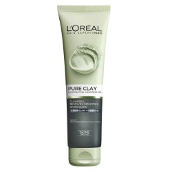 Gel Iluminator Curatare Ten L'Oreal Paris Pure Clay, 150 ml, Gel Curatare Ten L'Oreal Paris Pure Clay, Gel Iluminator L'Oreal Pure Clay, Gel Curatare Fata L'Oreal, Gel pentru Curatarea Fetei, Gel cu Carbune pentru Curatarea Fetei