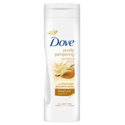 Lotiune Corp DOVE Indulgent, 400 ml, cu Extract de Unt de Shea si Vanilie, Lotiuni de Corp Dove, Lotiuni de Corp, Lotiune pentru Corp, Lotiune Ingrijire Corp, Lotiune Hidratanta, Lotiune pentru Hidratare, Lotiune pentru Piele Uscata si Sensibila