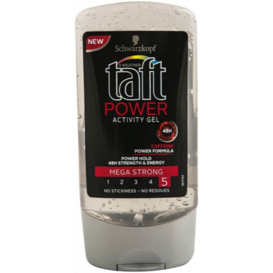 Gel Par TAFT Power Styling Gel, Mega Strong 5, 150 ml, Gel Ingrijire Par Barbati, Produse pentru Par Barbati, Geluri Profesionale Barbati, Gel Profesional pentru Par, Gel pentru Coafura Barbati, Produse pentru Styling, Gel Aranjare Par