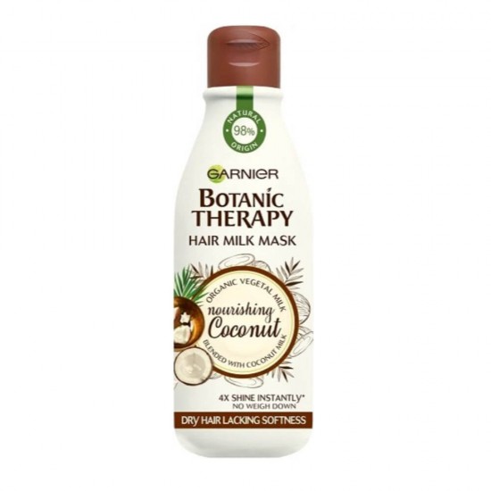 Masca Par Uscat, 250 ml, Garnier Botanic Therapy Hair Milk Mask Coconut, Masca pentru Par Uscat, Masca de Par cu Lapte de Cocos, Masti pentru Par Uscat, Tratament Par Uscat, Tratamente pentru Par Uscat, Masca de Par cu Ingrediente Naturale
