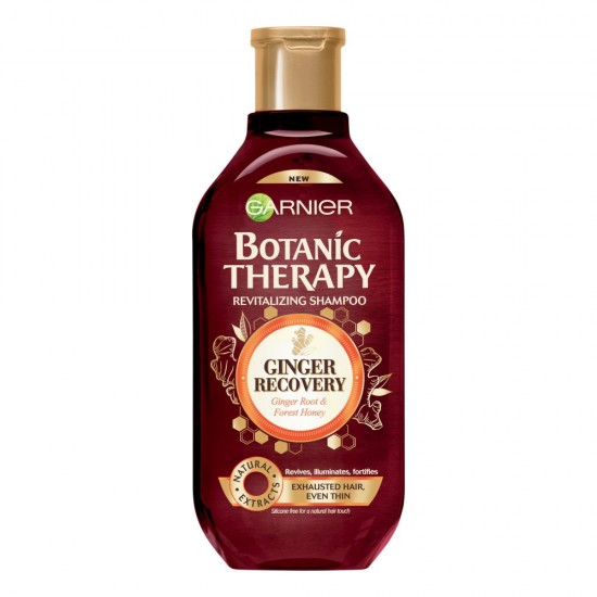 Sampon Garnier Botanic Therapy Ginger Recovery, 400 ml, Sampon pentru Par, Sampon Revitalizant, Sampon Hidratant, Sampon Par Subtire, Sampon Par Deteriorat, Sampon Ghimbir, Sampon Miere, Sampon Garnier