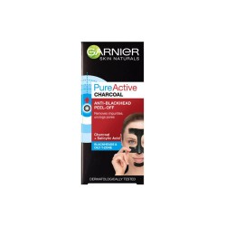 Masca Peel Off Garnier Skin Naturals Pure Active Charcoal, 50 ml, Masca Peel Off Neagra, Masca Fata Peel Off, Masca Neagra pentru Fata, Masca pentru Indepartarea Punctelor Negre, Masca cu Carbune Activ, Masca Neagra pentru Ten, Masca Curatare Ten