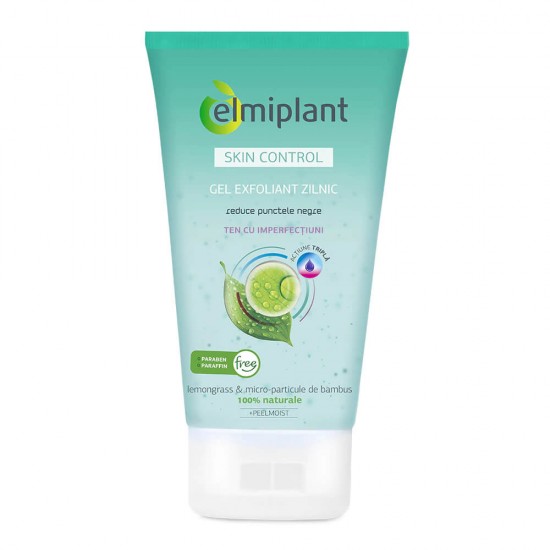 Gel Exfoliant Zilnic Elmiplant Skin Control, 150 ml, Gel Fata, Gel pentru Fata, Gel Exfoliant Fata, Gel Exfoliant pentru Fata, Gel Elmiplant, Gel Exfoliant Elmiplant, Gel Zilnic Exfoliant, Exfoliant Zilnic, Exfoliant Zilnic pentru Ten 