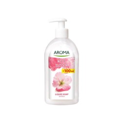 Sapun Lichid AROMA White Blossom, 500 ml, Sapun Lichid, Sapun Lichid cu Pompita, Sapun Lichid AROMA, Sapunuri Lichide, Sapun Lichid Maini, Sapun Lichid de Calitate, Sapun Lichid Parfumat, Sapun Lichid pentru Maini