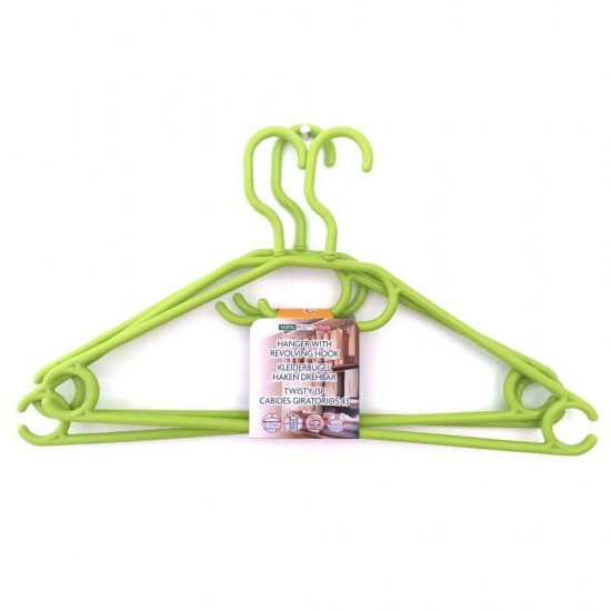 Set 6 Umerase Sterk Lux, Plastic Verde, Umeras din Plastic, Umerase pentru Haine, Umeras din Plastic pentru Haine, Umerase de Plastic, Set Umerase Plastic STERK