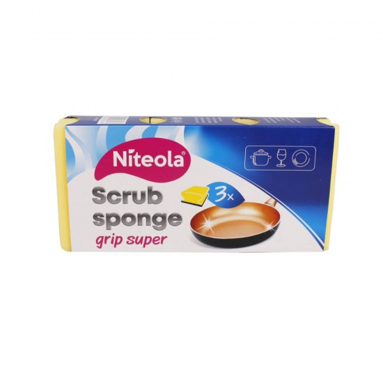 Bureti pentru Bucatarie Niteola Scrub Sponge Grip, 3Buc/Set, Bureti Bucatarie, Bureti pentru Bucatarie, Bureti Bucatarie Niteola, Bureti Burete Bucatarie, Burete de Bucatarie, Burete Curatenie 