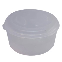 Cutie Alimente Rotunda, 2 L, Plastic Incolor, Cutie Alimentara Plastic, Recipiente din Plastic, Cutii pentru Mancare, Caserole pentru Mancare, Caserola din Plastic, Caserola Rotunda din Plastic, Cutie Rotunda Alimentara, Recipient Alimentar din Plastic