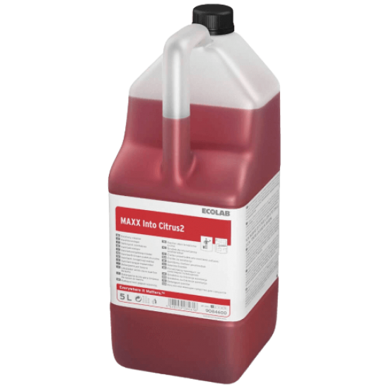 Detergent Sanitar Ecolab Maxx Into Citrus 2, 5 L, Parfum de Citrice, Detergent, Detergent Sanitar, Detergent Ecolab, Detergent Sanitar cu Parfum, Detergent Sanitar Maxx Into Citrus 2, Detergent Obiecte Sanitare, Detergent Toaleta