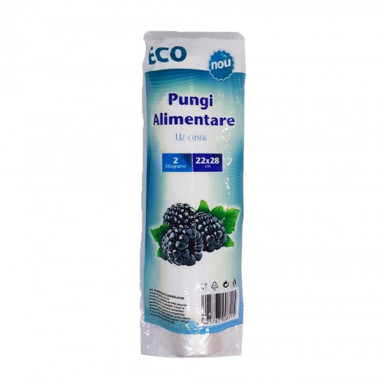 Pungi Alimentare SAFIR ECO 2 Kg, Dimensiune 22x28 cm, 380 Buc/Set, Pungi Alimentare 2 kg, Pungi Eco, Pungi Eco 2 kg, Pungi Alimentare pe Rola, Rola de Pungi, Set Pungi Alimentare, Pungi Polietilena, Pungi Congelator