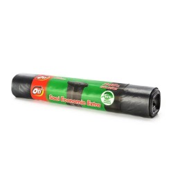 Saci Menaj OTI Economic Extra, 240L, 120x125 cm, 10 Buc/Rola, Negru, Saci Menaj, Saci de Gunoi, Saci Menajeri 240L, Saci de Gunoi Negri, Saci Menajeri Negri Mari