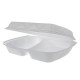 Caserole Meniu, 24x22x7.5 mm, 200 Buc/Set, 2 Compartimente, Polistiren Expandat, Culoare Alba, Caserole Bicompartimentate cu Capac, Caserola Unica Folosinta Polistiren, Caserole Polistiren, Caserole Unica Folosinta, Ambalaje Catering, Caserole Fast Food