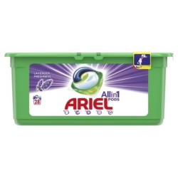 Detergent Capsule pentru Rufe ARIEL 3 in 1 Pods Lavender, 28 Capsule, Parfum de Lavanda, Detergent Capsule Ariel, Detergent Automat Capsule, Detergent Capsule pentru Haine, Detergent Capsule pentru Rufe, Capsule Detergent pentru Haine
