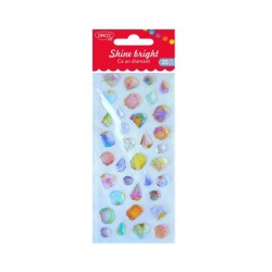 Abtibilduri DACO, Model Diamant, 35 Buc/Set, Multicolor, Autocolante cu Diamante, Stickere Decorative, Stickere pentru Copii, Abtibilduri Copii, Abtibilduri pentru Mobila, Autocolante Decorative