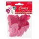 Cuore Autoadeziv DACO, 50 mm, 50 Buc/Set, Culoare Roz, Inimioare Roz, Inimioare cu Adeziv, Accesorii Craft, Accesorii Decoratii, Cuore din Pasla Autoadeziva, Inimi Decorative Autoadezive, Inimi din Fetru