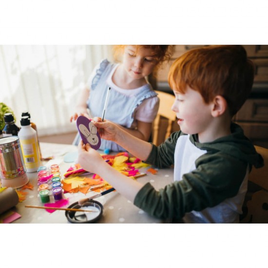 Set Creativ de Pictura Daco, 15cm, 8 Culori si 1 Pensula, Multicolor, Material Plastic, Set Creativ, Set Modelaj, Set Creativ in Forma de Ou, Daco Accesorii, Set Cadou Daco, Set Creativ Cadou Daco, Set Proiect Lucru Manual, Accesorii Craft