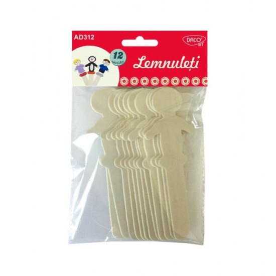 Bete Lemn DACO, 13.4x4.6 cm, 12 Buc/Set, Lemnuleti, Accesorii Craft, Accesorii Creatie, Bete Inghetata, Bete de Lemn Inghetata, Set Bete de Lemn, Bete Decorative, Bete pentru Lucru Manual