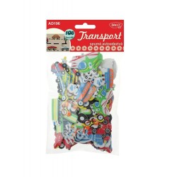 Forme Spuma Autoadeziva DACO, 108 Buc/Set, Transport, Dimensiuni Variabile, Multicolor, Accesorii Creatie, Accesorii Craft, Forme Decorative Spuma Autoadeziva, Forme Spuma Autoadeziva, Vehicule din Spuma, Vehicule din Spuma Autoadeziva