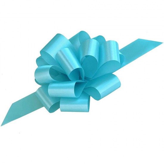 Fundite Mari, 20 Buc/Set, Culoare Albastru Deschis, Funda Albastru Deschis, Funde cu Autoformare, Funda Cadou, Funda Autoformare, Panglica Cadou, Fundite Cadouri, Fundite cu Autoformare, Funda Rapida, Decoratiuni Cadouri